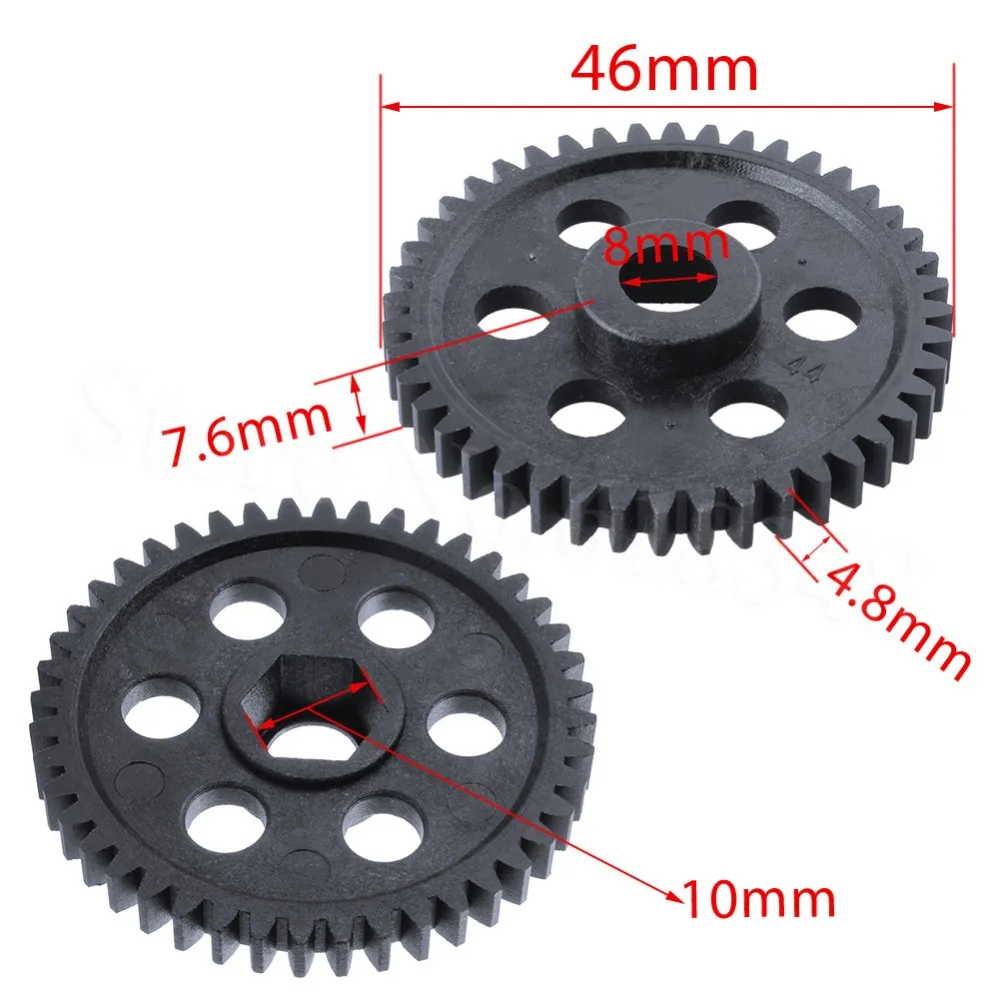 10pcs RC HSP 02040 Spur Diff Main Gear 44T For 1/10 Nitro On Road Car 94102 94122 SONIC XSTR POWER Redcat Lightning STR Parts