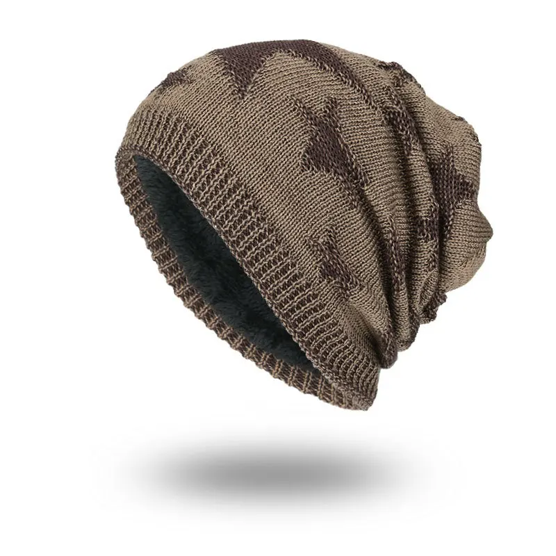 Модная повседневная мужская шапка Skullies &amp Beanies вязаная шерстяная в Корейском