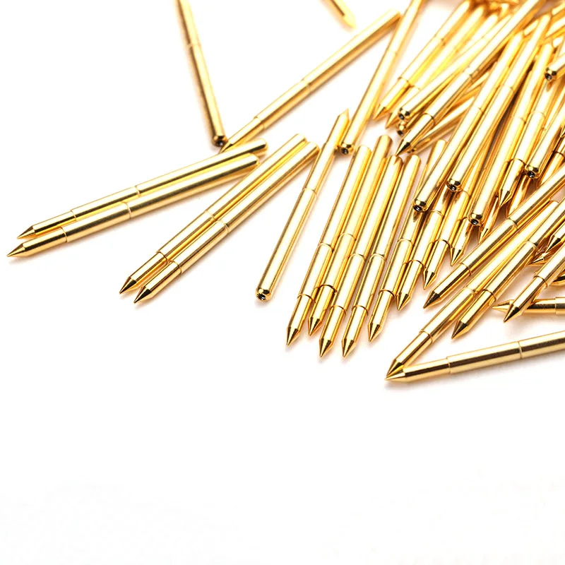 Test Probe Spring Brass Gold Plated for Testing Circuit Board Electronic Instrumentation Tools PA125-B Length About 33.35mm