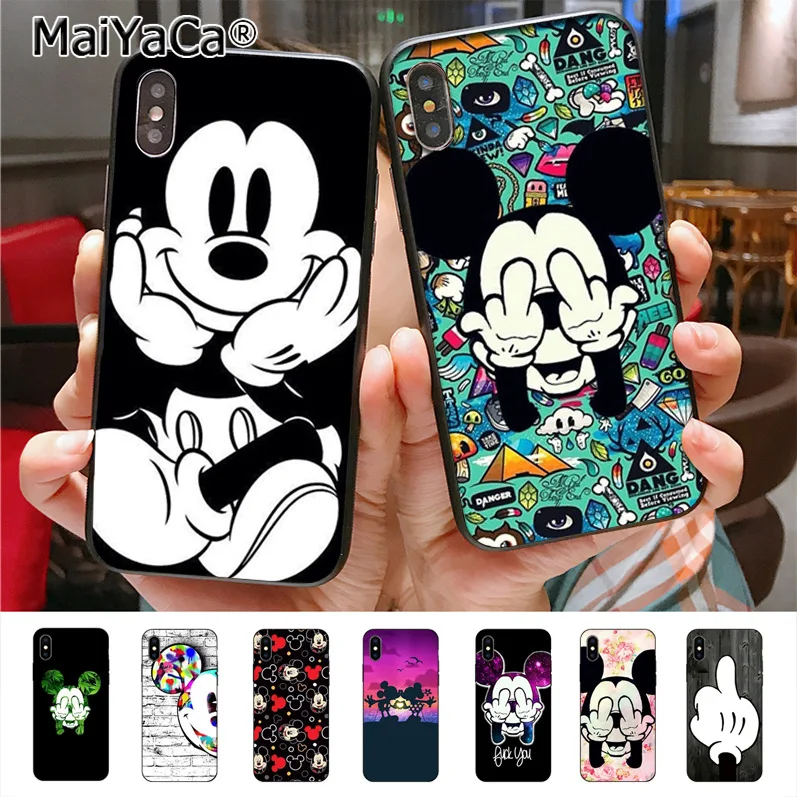 

MaiYaCa Cartoon Minnie Mickey Newest Fashion Luxury phone case for iPhone X 8plus 7 6splus 5s se 5c 7plus case Cover