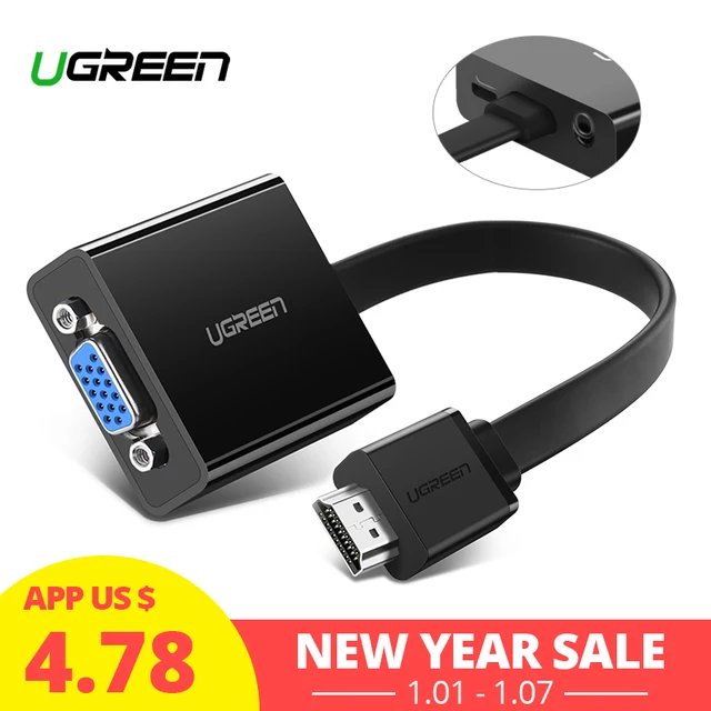 Special Price Ugreen HDMI to VGA Adapter for PS4 Pro Raspberry Pi 3 2 Chromebook TV HDMI VGA Cable Digital Analog Audio VGA to HDMI Converter Special Price Ugreen HDMI to VGA Adapter for PS4 Pro Raspberry Pi 3 2 Chromebook TV HDMI VGA Cable Digital Analog Audio VGA to HDMI Converter