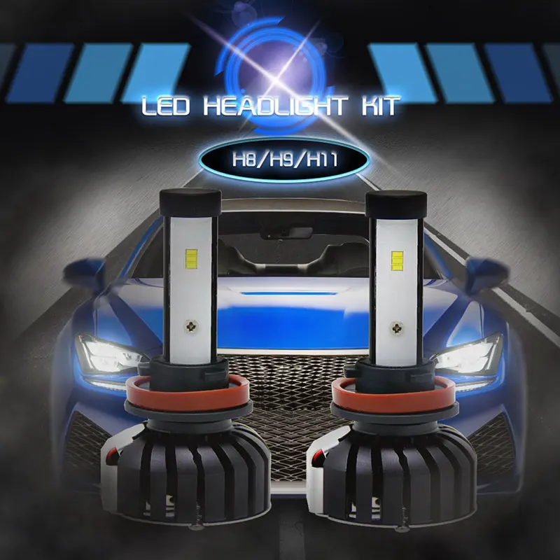 Светодиодный фонарь H8/H9/H11 светодиодный лампы передних фар автомобильное освещение в сборе высокое Мощность замена лампочки