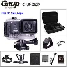 Оригинальная Экшн-камера GitUP Git2P, 90 градусов, 2 K, Wifi, Спортивная DV HD 1080 P, 30 m, Водонепроницаемая мини видеокамера, 1,5 дюймов, Novatek 96660 Cam