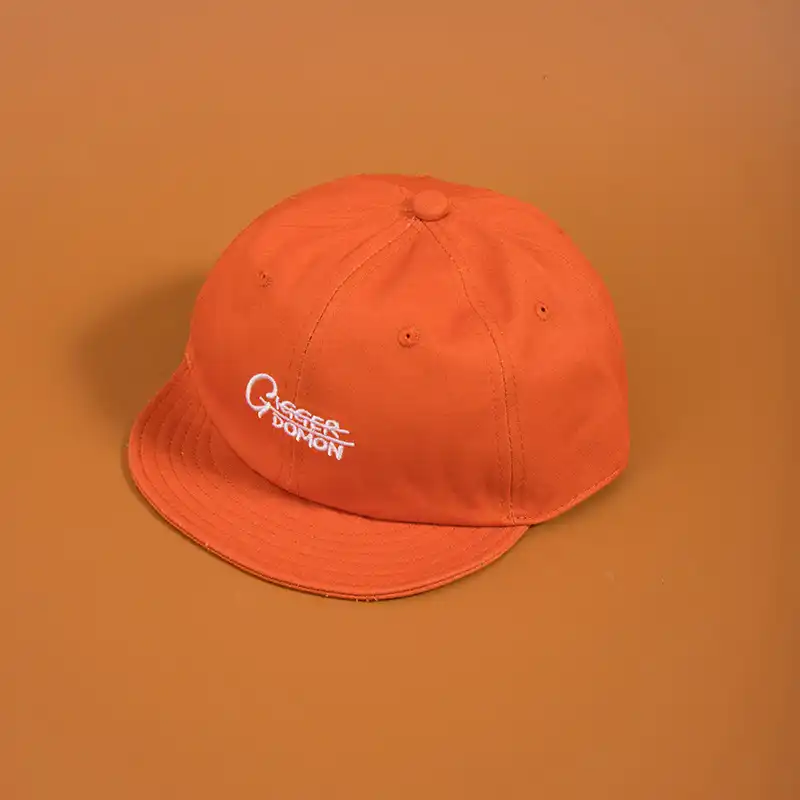 mens short brim baseball cap