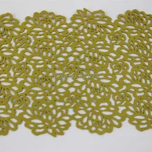 Зеленый лазерный войлочный коврик/настольный коврик/многоцветный войлочный коврик Размер: 30*45 см, набор из 2 столовых приборов