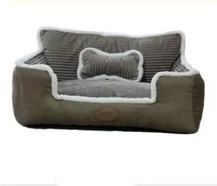 Роскошный пью гнездо съемный моющийся собачий питомник дом мягкий теплый кошачий наполнитель кровать для щенка удобный большой диван для домашних животных Подушка - Цвет: gray