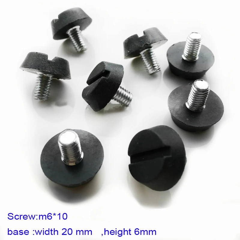 M6 *10 screw feet pad Leg Adjustable slotted Base width 20mm Screw in