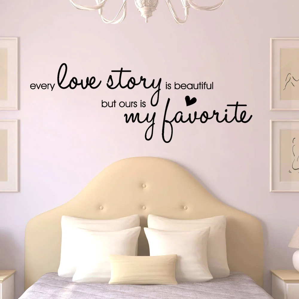 

Love Story Removable Art Vinyl Mural Room Decor Wall Stickers Stickers Muraux Wall Decor Adesivi Murali Muursticker Decoration