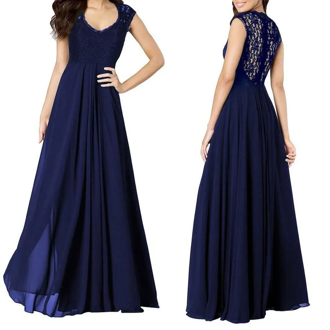 

2019 Sleeveless Green Red Sexy Long Dresses New Vintage Floral Lace Chiffon Maxi Dress Hot Women Summer Party Elegant Dress