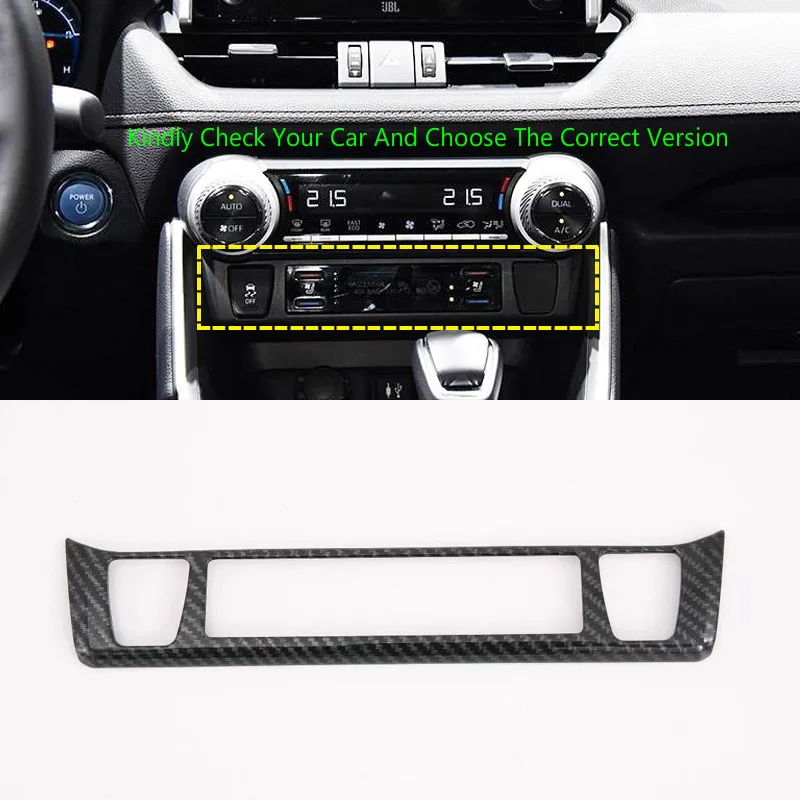 

Seat Heating Switch Control Cover Trim ABS Carbon Style For Toyota RAV4 2019 2020 Car Styling Accessories 2 Styles 1Pcs/set
