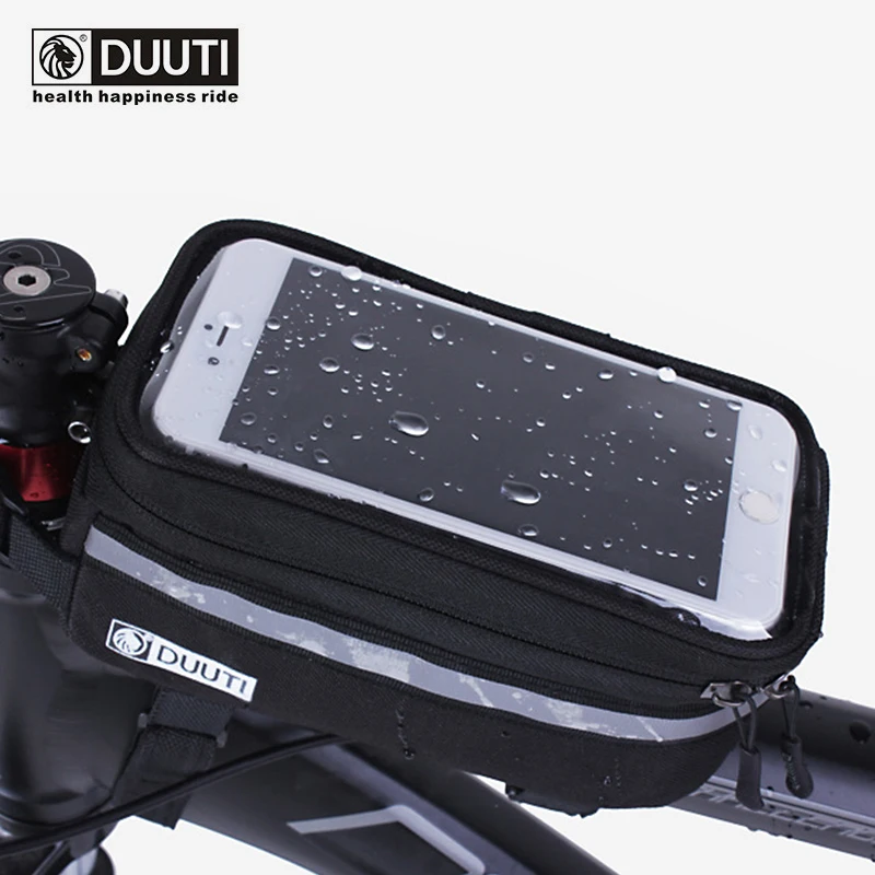 new Screen Bicycle Mobile phone Bags Cycling MTB Bike Frame Front Tube Storage Bag Waterproof bycicle accessories saddle bag