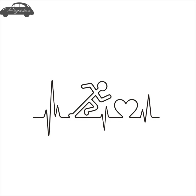 Автомобильный пульс сердцебиение Стикеры Run наклейки для тела строительные