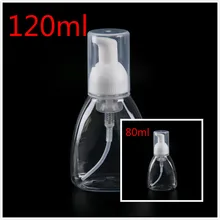 80 мл/120 мл Дозатор пены Мыльная Пена пенясь бутылки насоса путешествия Пластик Clear для жидкого мыла лучший пены для ванной приспособление