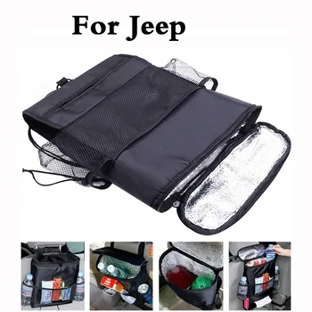 

car styling Car Seat Multi Pockets Storage Bags Pouch,Insert Drink&Tissue Holder For Jeep Liberty Renegade Wrangler Commander