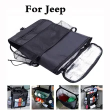 car styling Car Seat Multi Pockets Storage Bags Pouch,Insert Drink&Tissue Holder For Jeep Liberty Renegade Wrangler Commander