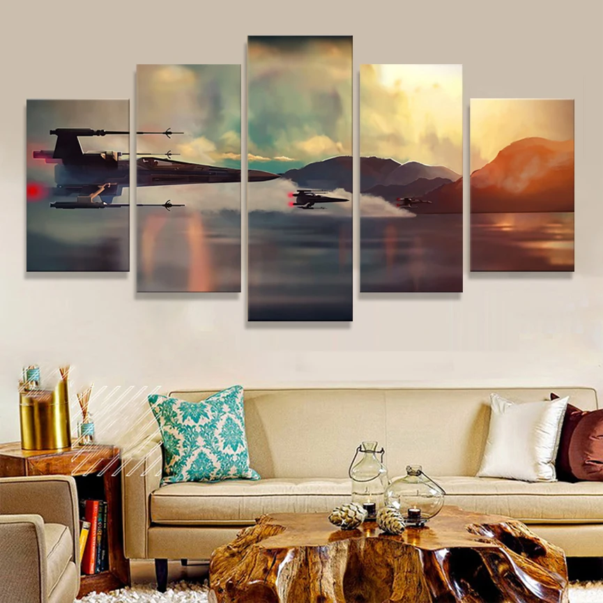 Canvas Painting Star Wars Poster Wall Art Painting For Living Room Wall