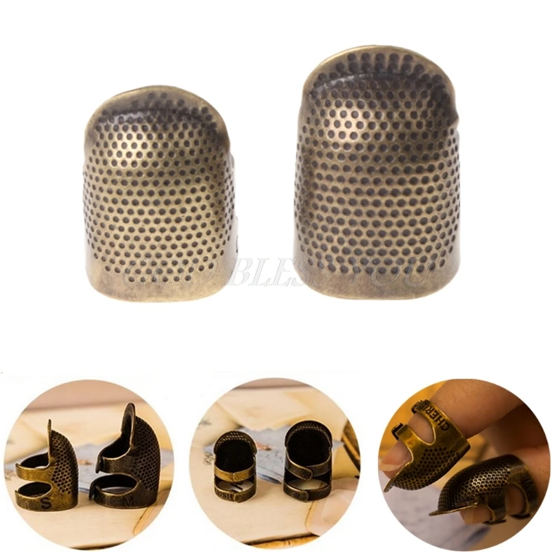 

1PC Metal Sewing Thimble Pin Needles Finger Protector DIY Helpful Sewing Tool