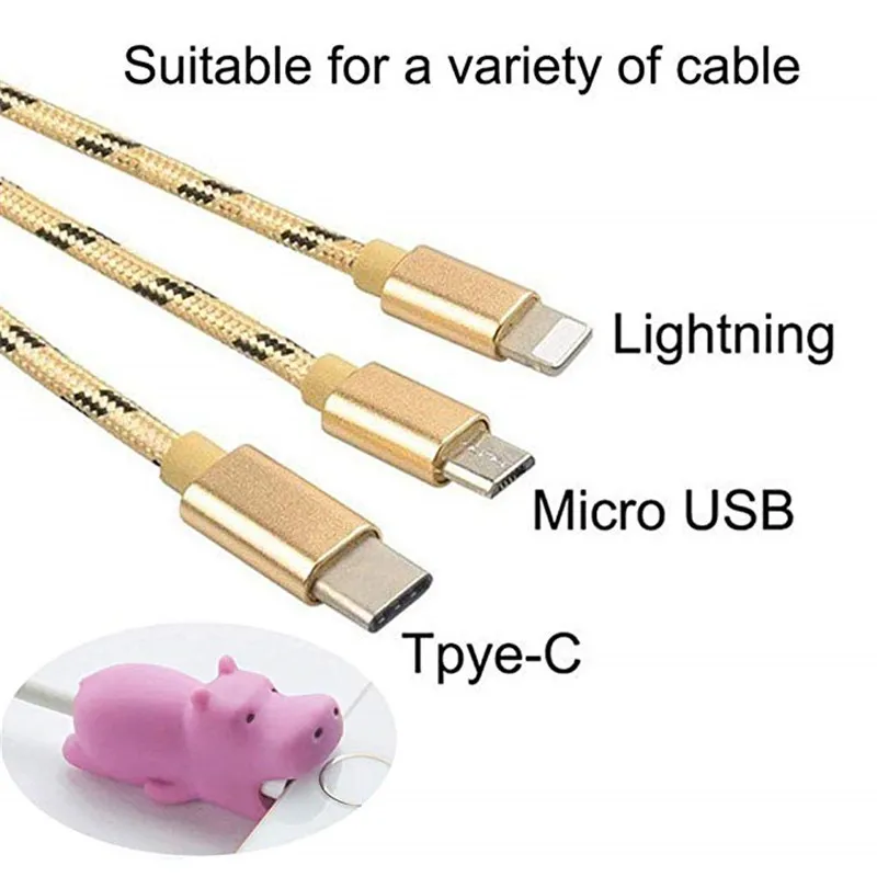 1 шт. животное кабель укусы протектор для Iphone протеже кабель приятели мультфильм кабель укусы kabel diertjes аксессуар для телефона, держатель