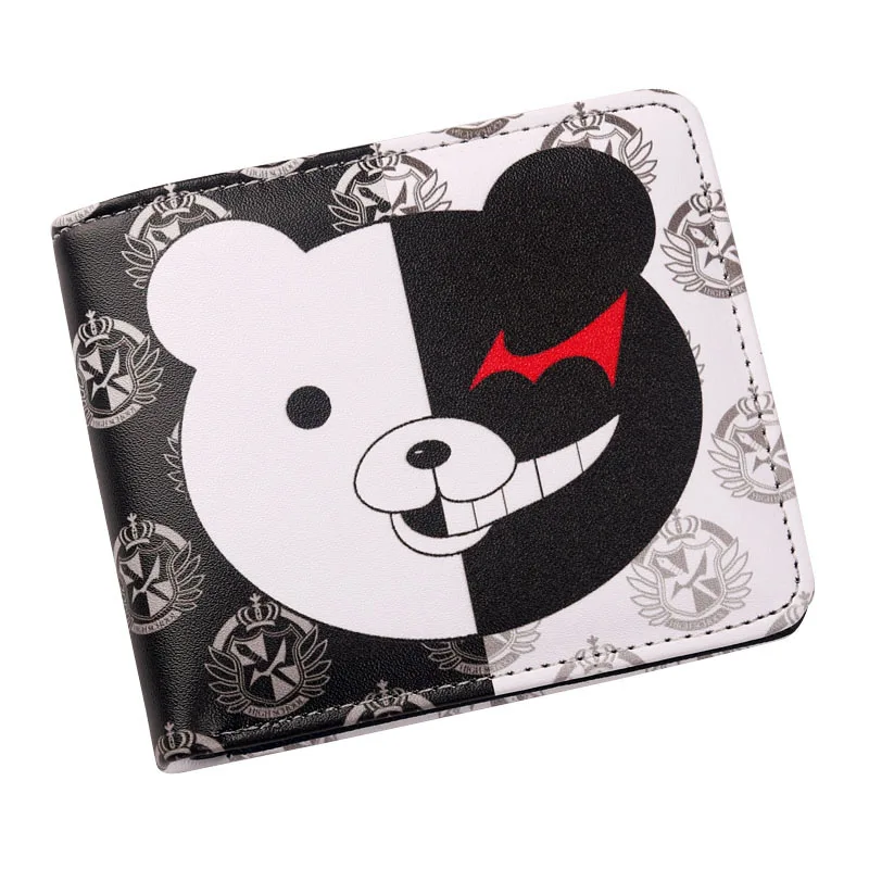 Мультяшный аниме Danganronpa медведь Монокума кошелек для молодых людей двойной