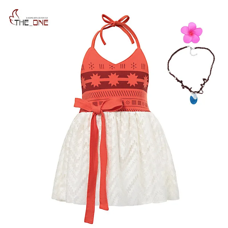MUABABY Moana/Одежда для маленьких девочек Костюм принцессы с открытой спиной на