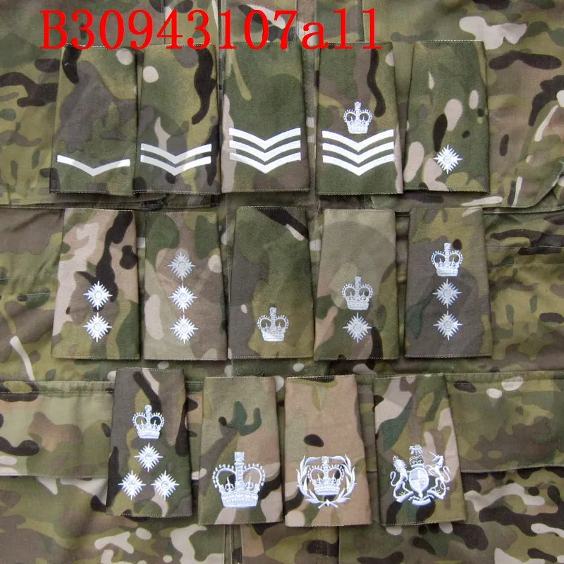 Патч британской армии Вышивка МУЛЬТИКАМ МТП белый ранг горки Военная тактика для