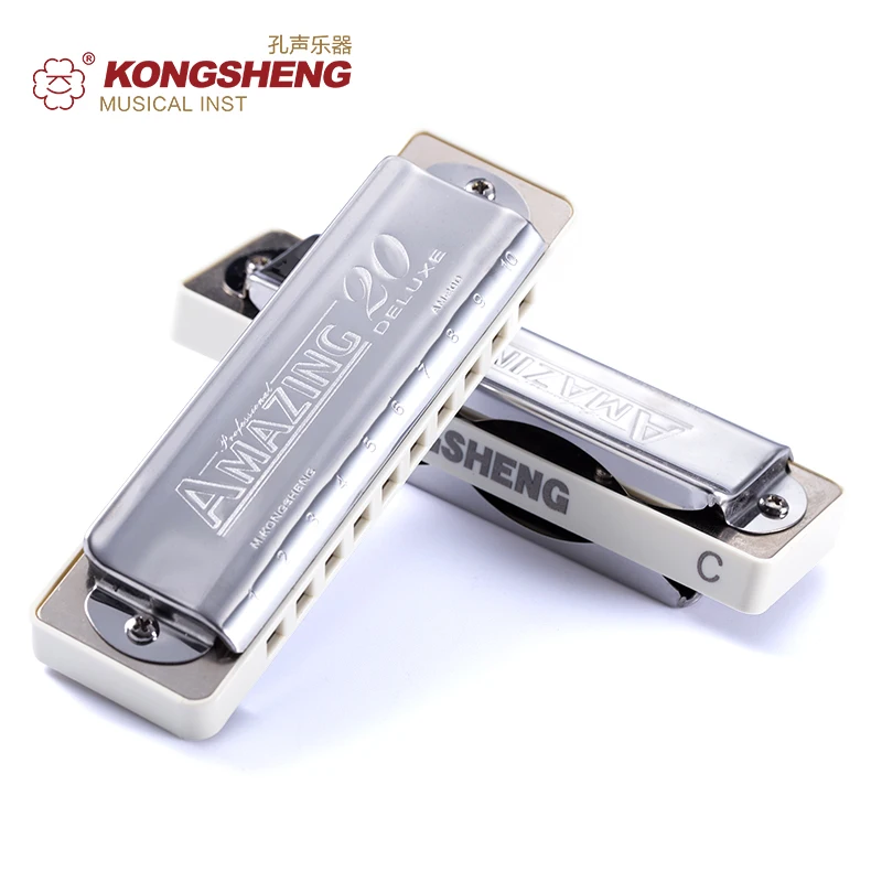 Губная гармошка KONGSHENG Amazing20 Deluxe (AM20D) диатоническая высокого качества с 10