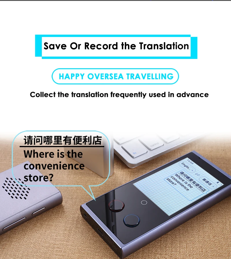 Translaty Voice Instant Translator 75 Smart Portable English Language Intelligent Voice Translators Simultaneous Machine Device