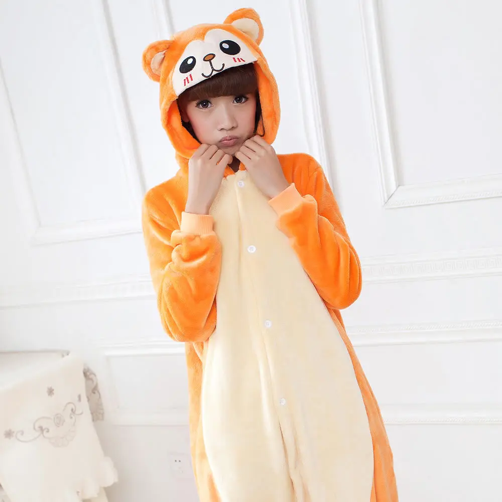 Orange Monkey animal pajamas onesies Cartoon Animal ...