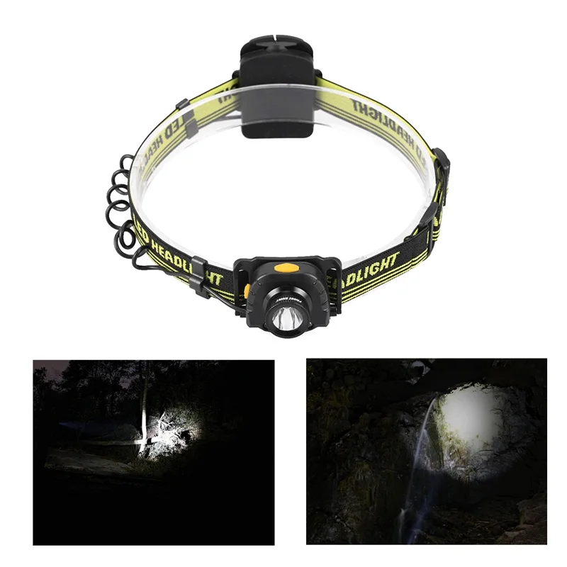 

High-On-Off LED IPX 4 Headlight IR Sensor Headlamp Lantern Camping Hunting Fishing AAA Battery Head Torch