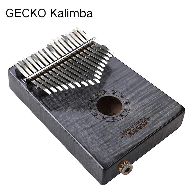 GECKO Kalimba 17 ключ кудрявый клен «пианино для больших пальцев» builts-in EVA Высокоэффективная защитная коробка, MC-BEQ