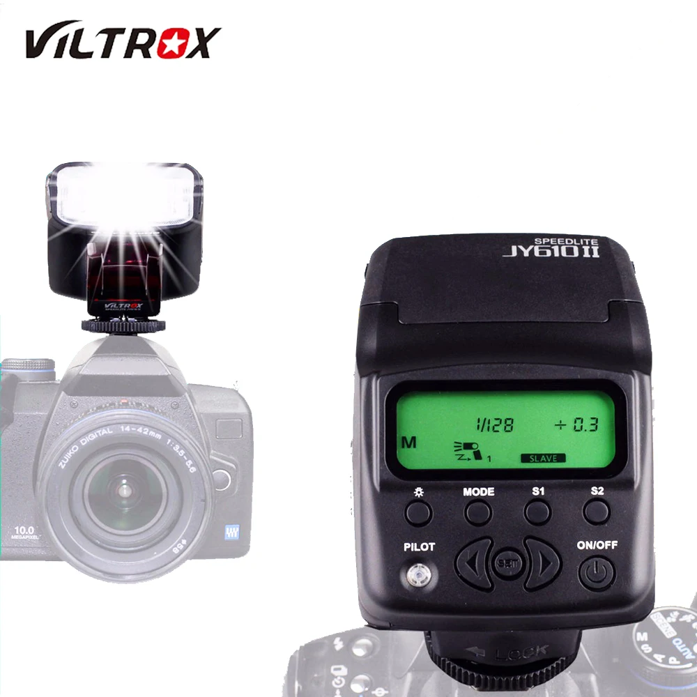 Viltrox JY 610 II на камере Миниатюрная лампа вспышка JY610 Speedlight для Nikon Canon Pentax Olympus сумка