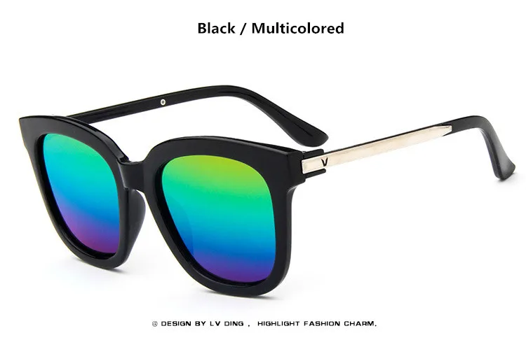 Новинка, модные новые солнцезащитные очки для женщин, фирменный дизайн, высокое качество, большая оправа, популярные винтажные женские солнцезащитные очки, 8 цветов, Oculos - Цвет линз: C7