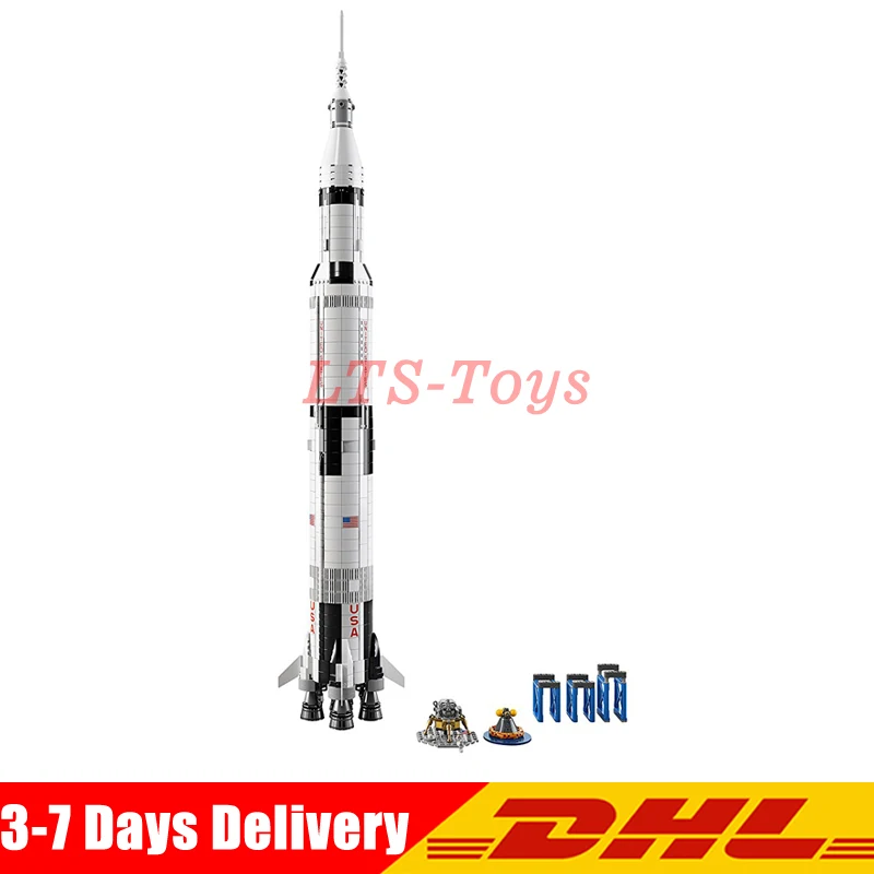 

Lepin 37003 2009Pcs Creative Series The Apollo Saturn V Launch Vehicle Set Children Educational Building Blocks Bricks Toy 21309