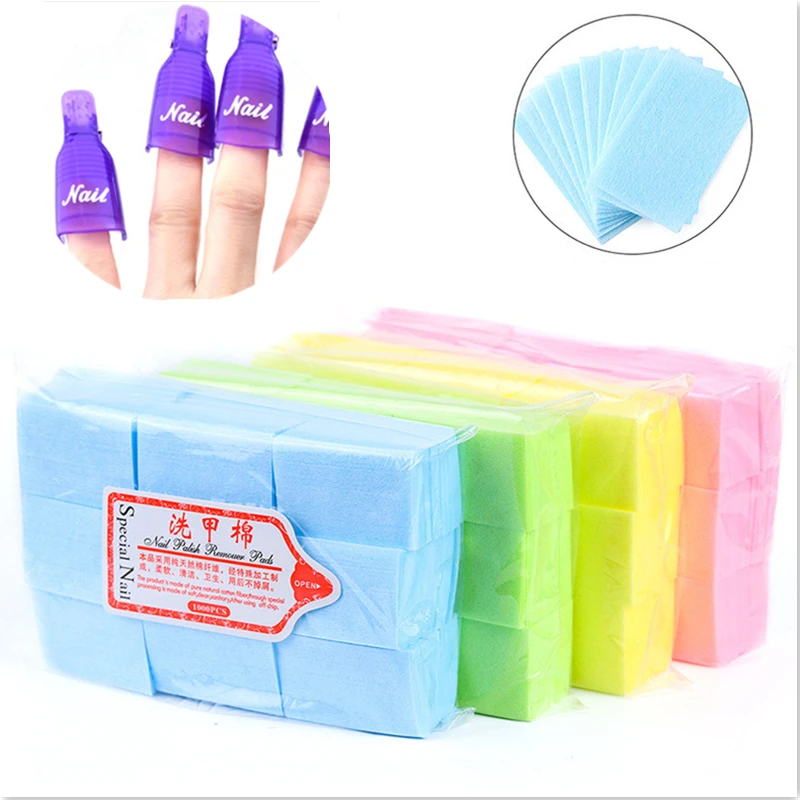 

600PCS/Lot Nail Polish Remover Nail Wipes Bath Manicure Gel Lint-Free Wipes 100%Cotton Napkins Nail Art Soak Off Caps Tools