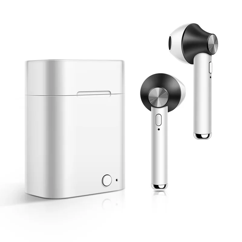 TWS Mini Wireless Bluetooth V5.0 Earphone 3D Stereo Earbuds Headset With Charging Box Mic For Iphone Xiaomi All Smart Phone - Цвет: Черный