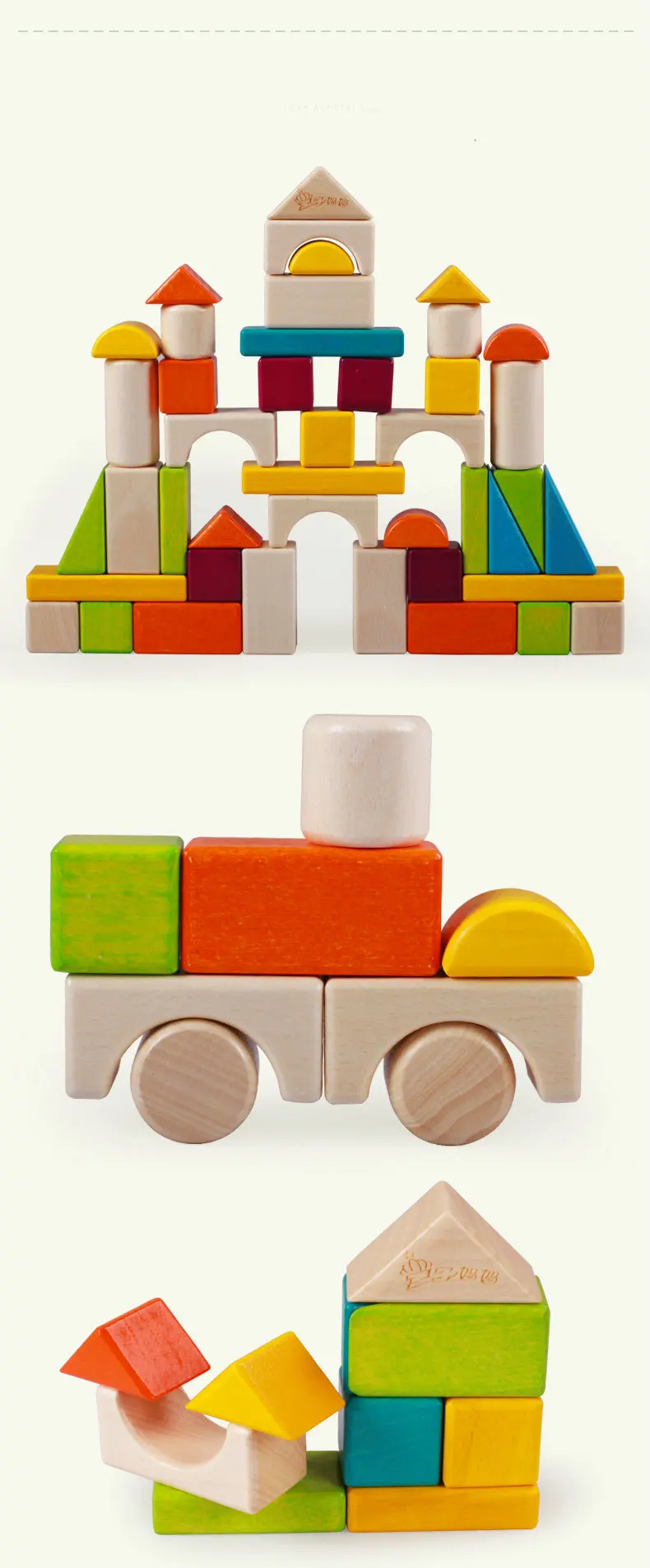 Деревянные цветные блоки игрушки для детей, бук 54 шт цветные строительные блоки, Развивающие детские игрушки, высококачественные деревянные блоки из натурального дерева