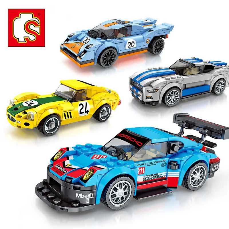

Build block famous cars general mobilization series racing car toy small particles high compatibility build blocks Kids Toy set