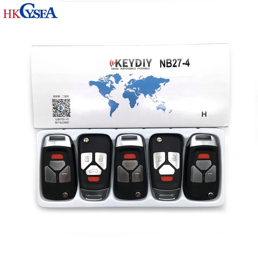 KEYDIY 5 шт., 4 кнопки KD900 серии B пульт дистанционного управления KD B27-4/NB27-4 для KD-X2