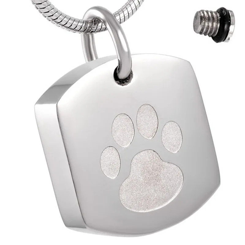 Ijd8003 Mini Stainless Steel Cremation Dog Tag Necklace Memorial Pets