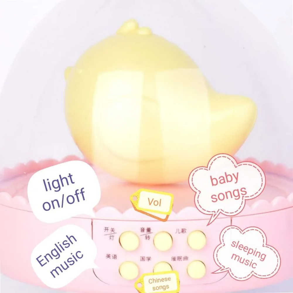 Детская кроватка Мобильная с пультом дистанционного управления музыкальная шкатулка ночной Светильник вращается новорожденный Спящая кровать игрушки Младенческая Погремушка