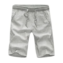 Повседневные мужские шорты для пляжа обшитые мужские шорты быстросохнущие Летние Стильные однотонные льняные хлопковые новые брендовые шорты для одежды