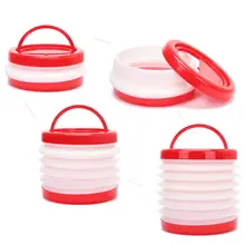 15L портативная Автомобильная корзина для белья с крышкой Выдвижная складная пластиковая рыболовная корзина для еды, коробка для хранения мелочей