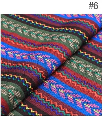 5 м/лот) винтажная Ткань для шитья LI JIANG Этническая ткань Ширина 59 дюймов пряжа окрашенная ткань жаккардовая ткань - Цвет: 6