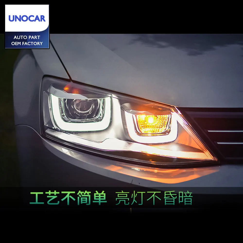 Стайлинг для VW Jetta фары 2012-2016 Новый MK6 светодиодный DRL Bi Xenon объектив дальнего