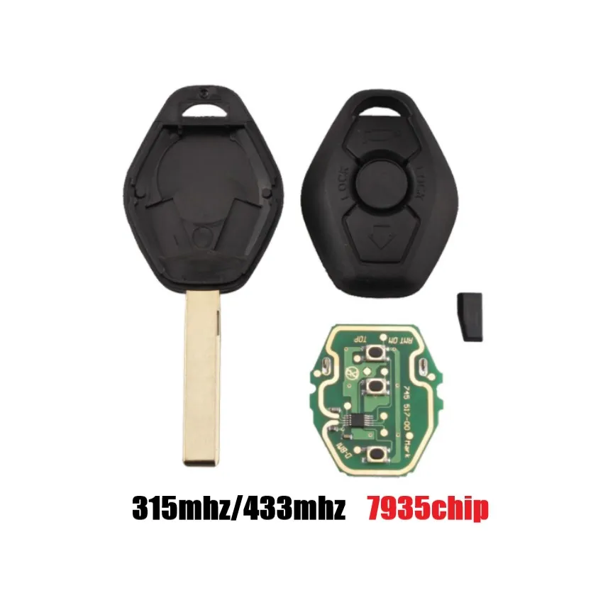 

3button Remote Key 315/433Mhz ID44 Chip for BMW 325 330 318 525 530 540 E38 E39 E46 M5 X3 X5 M5 EWS System Car Key