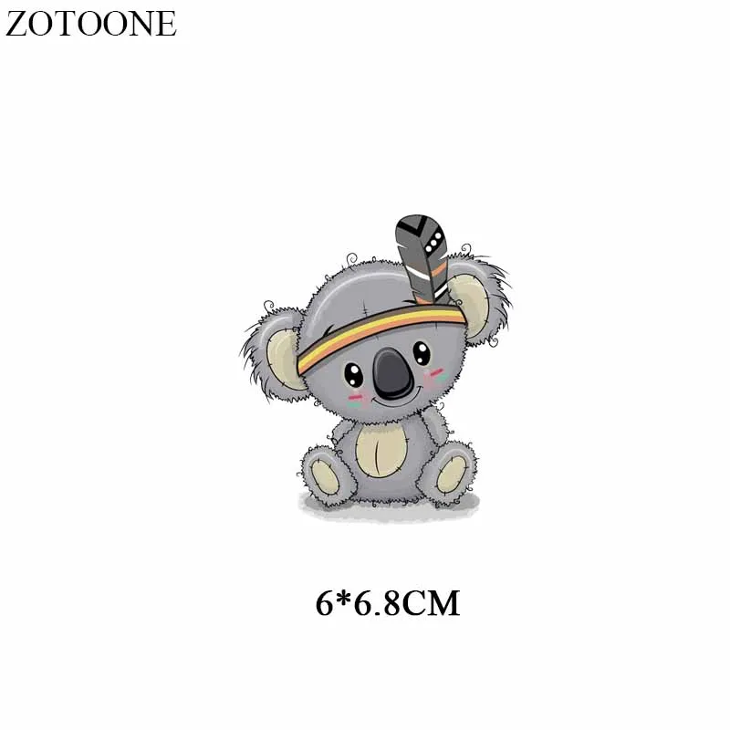 ZOTOONE мультипликационный Медвежонок пластырь теплопередача Винил для детской одежды DIY животные патч наклейки футболка украшения термопресс е