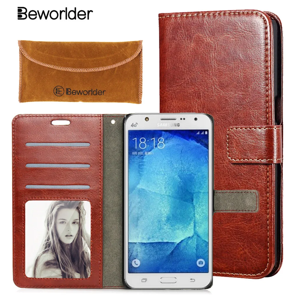 Beworlder для samsung Galaxy J7 2015 J700 откидной кошелек с фоторамкой кожаный чехол-кошелек