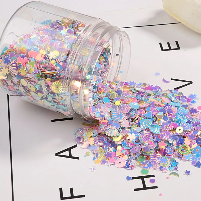 New Five Mixed Colors Shape Loose Sequins 10g/Pack Paillettes Nails Art Manicure Material,Wedding Decoration Confetti