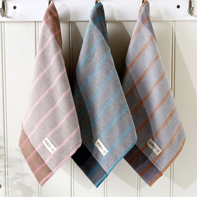 

2019 Japanese Style Cotton Towel Striped Face Towel Home Textile Water Absorbent Travel Gym Sports Thick Hand Towel Gifts