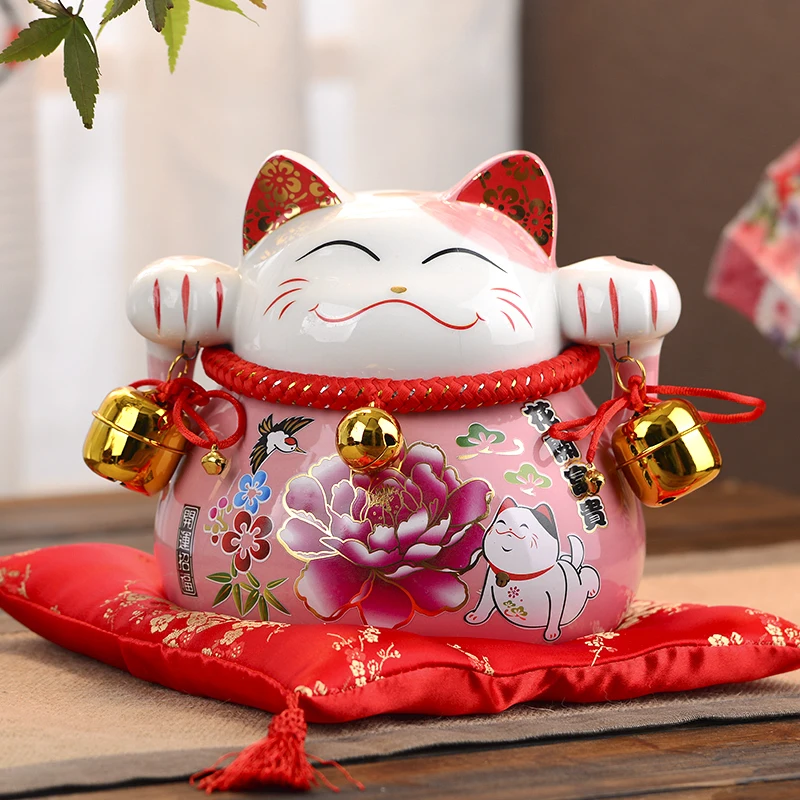 Японская копилка для кошек Lucky керамическая безопасная коробка денег подарок